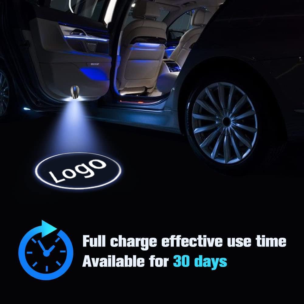 LOWEEY Car Door LED Logo Projector Lights, 2Pcs Wireless Courtesy Lights for NI-ISS-AN, Includes 6 Pairs Logo Slides