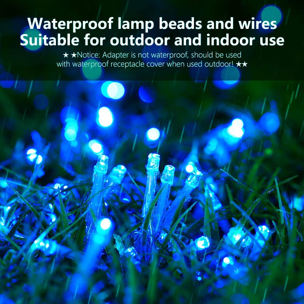 Epesl Christmas Indoor Lights - 320 LEDs, 115ft, Blue, Waterproof, 8 Modes, Model TW-32LEDSL-US-Blue, Ideal for Decor