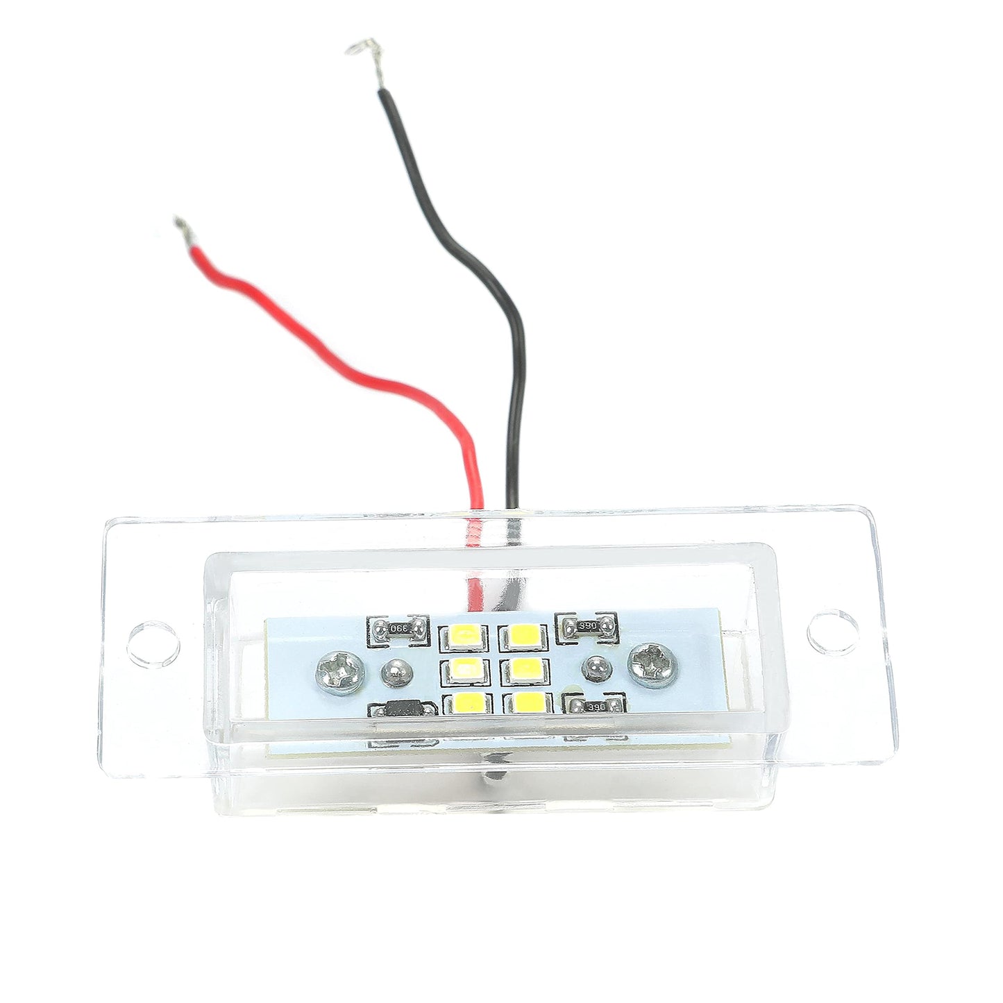 HECASA Roll Pan License Plate LED Light Tag Light, Clear Plastic, Model CB-2472