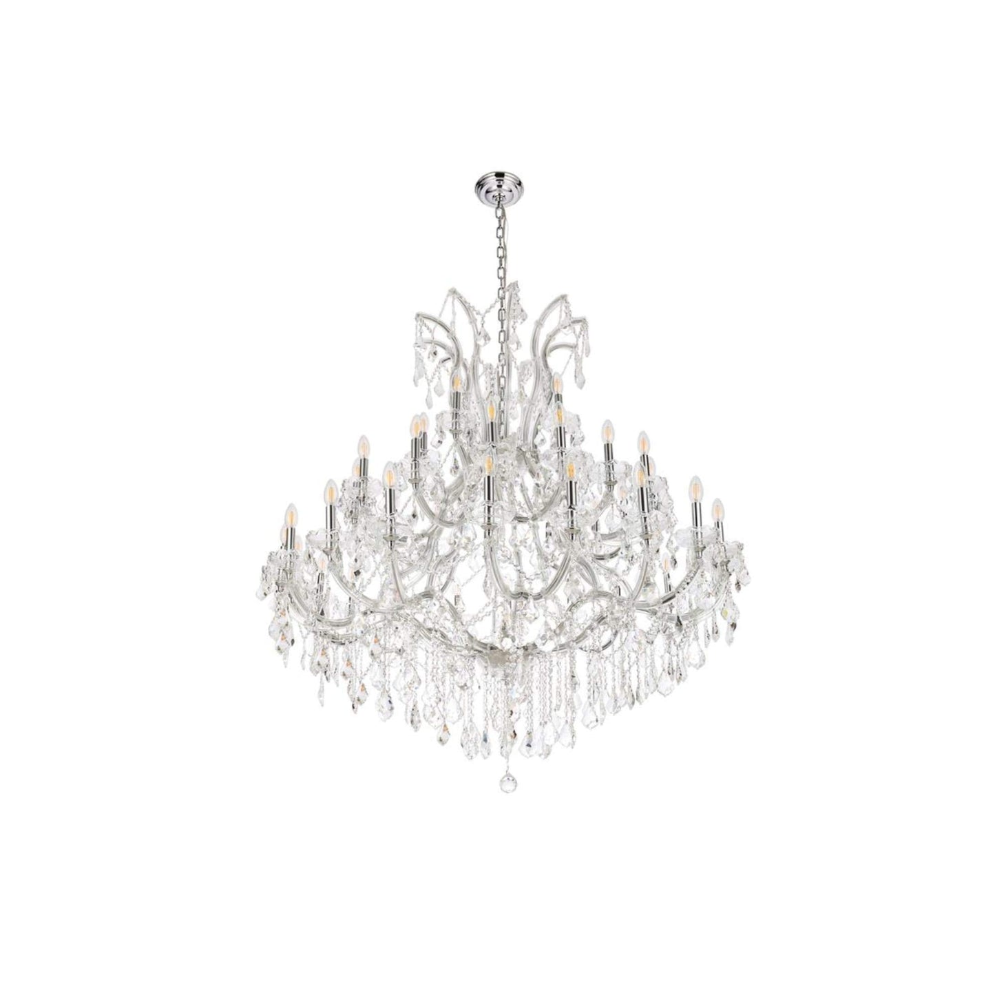 Elegant Lighting Royal Cut Crystal Chandelier 52in Chrome Model 2800G52C/RC