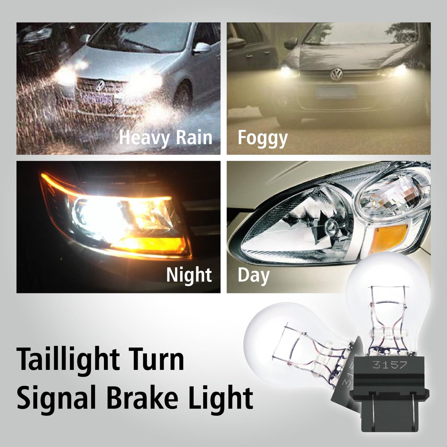 Rafeal Auto 3157 Light Bulb 10 Pack, Automotive Brake & Turn Signal Replacement Bulbs for Cars, Trucks, SUVs