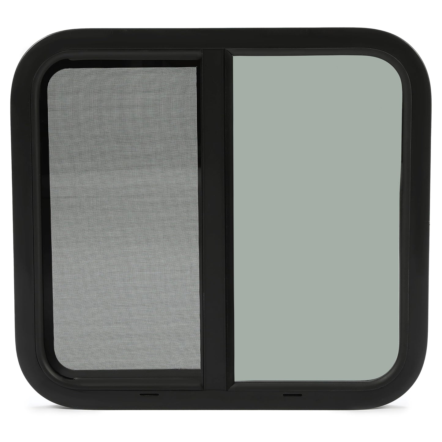 HECASA RV Window Horizontal Sliding 24in W x 22in H, Black Frame & Tinted Glass, Model MO-2283, Glass & Steel Construction